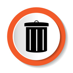 Векторная иконка с изображением мусорного бака