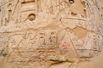 Relief  in the Precinct of Amun-Re  (Karnak, Luxor, Egypt)