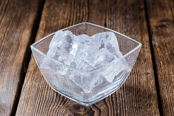 Bowl with Ice Cubes