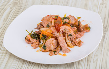 Pork and pineapple salad