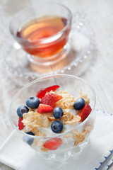 parfait and tea
