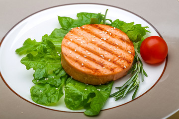 Salmon burger cutlet