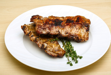 Roasted pork ribs