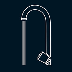 faucet with a drop, web icon. vector design