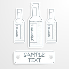 beer bottle cheers poster illustration