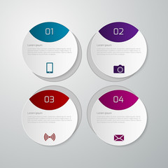 Vector illustration infographics paper circles