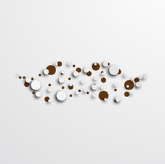 Vector modern mustache icon on white background