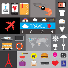 travel  icon set vector illustration eps10