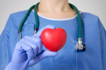 Heart in surgeon's hand