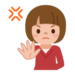 拒否する女の子