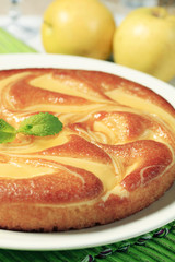 Custard cream sponge cake