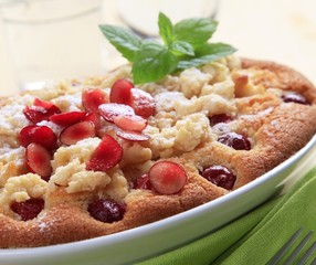 Cherry sponge cake