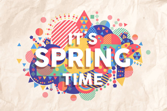 Spring time quote poster design