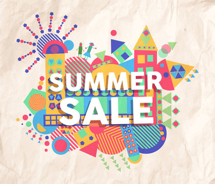 Summer sale quote poster design