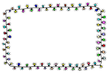 hand draw sketch of Border Line - various color Light