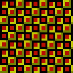 Abstract Squares Mosaic Background. Vintage Style Illustration.