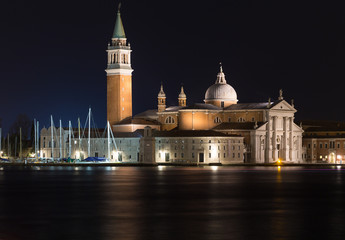 Fototapeta na wymiar Church of San Giorgio Maggiore at night