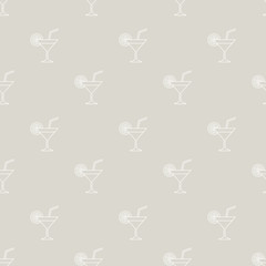 Fototapeta premium cocktail glass and drink pattern