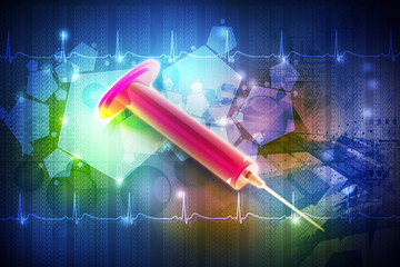 Medicine and syringe