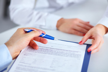 Group of business people working together in office
