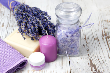 Bathroom with lavender