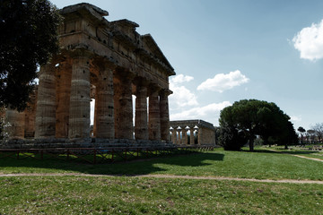 Fototapeta na wymiar Area Archeologica Paestum - Templi