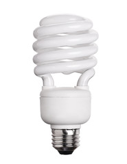 CFL Fluorescent Light Bulb isolated on white background