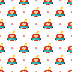 apples and inscriptions pattern