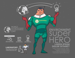 The superhero to the environment. Applied to the assembly Poster
