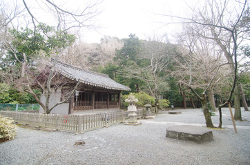 Fototapeta na wymiar Small Hall of Kotoku-in Temple in Kamakura
