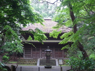 Fototapeta na wymiar 三渓園の茅葺の建物