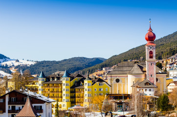 Italian village in Dolomites