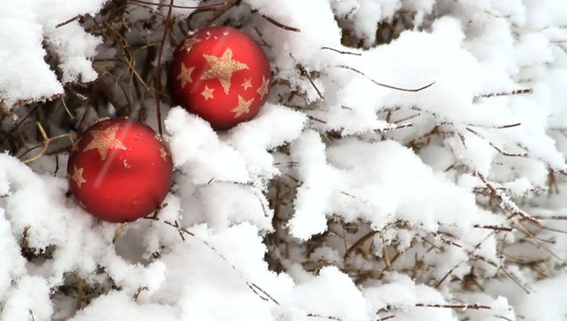 Schneeflocken, Weihnachten, Video, Kugeln 