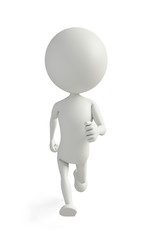 white man is running