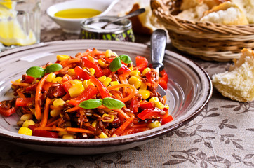 Brown rice with vegetables