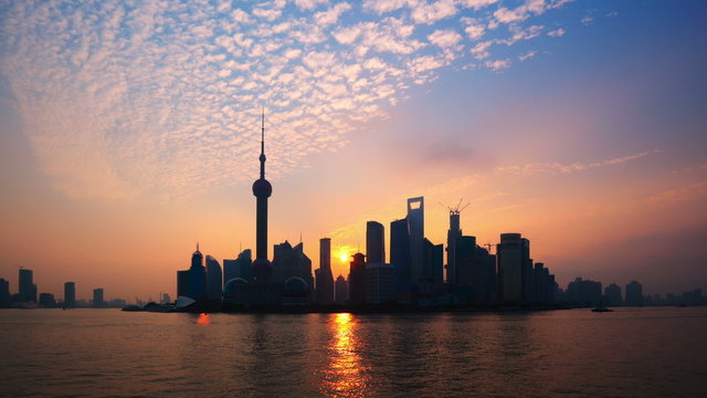 Shanghai Sunrise Time Lapse