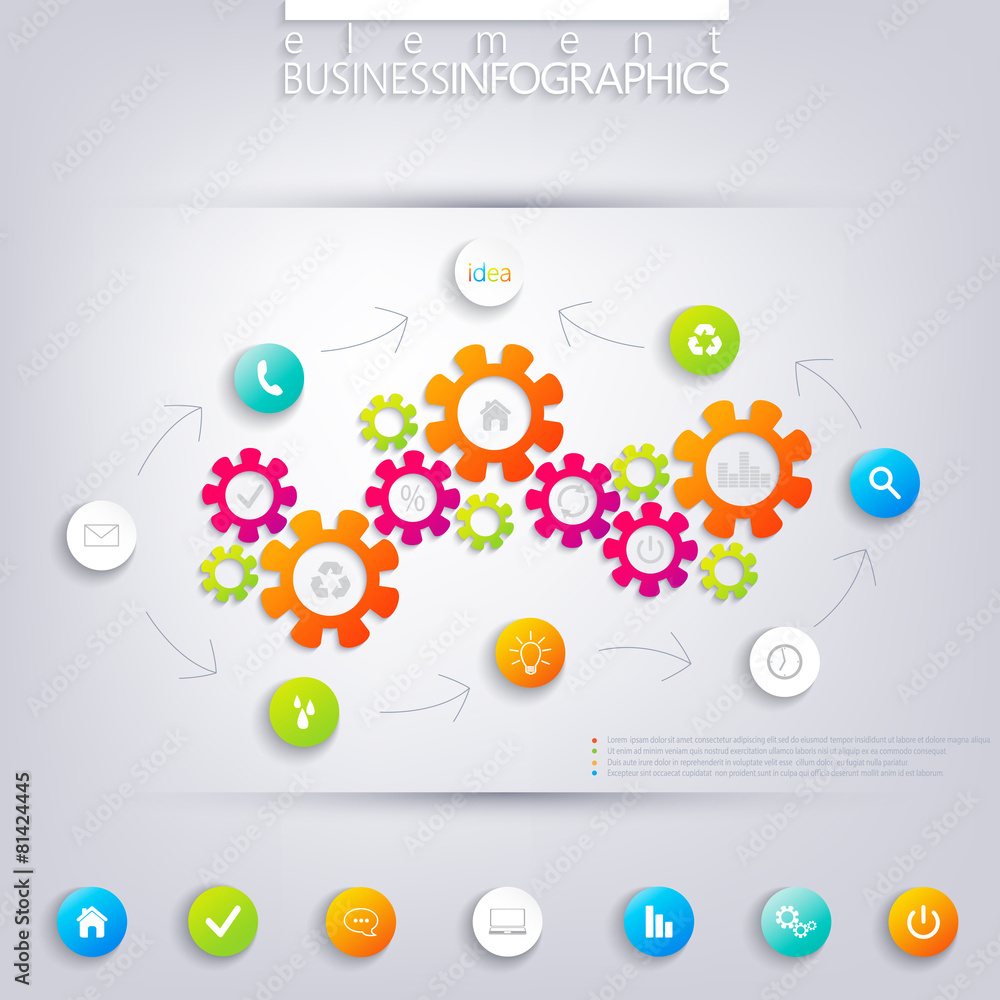 Poster modern infographic design with place for your text. can be used