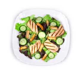 Beautiful caesar salad.