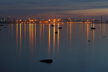 view of Tallinn from the sea