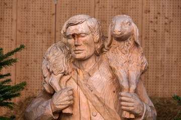 Naklejka premium Weihnachtskrippe in Strobl, Österreich