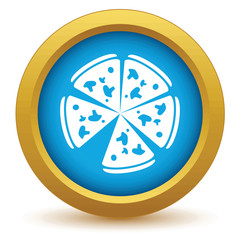 Gold pizza icon