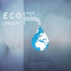 Abstract ecology business template. Vector illustration.