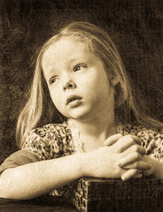 Portrait of little girl