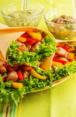 Grilled Chicken in a Tortilla Wrap