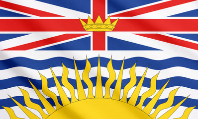 British Columbia flag waving
