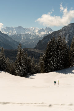 winter skiing Karwendel alps