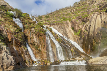 Fototapeta na wymiar Xallas river falls