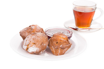 Cup of tea with cake.