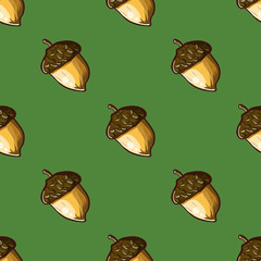 seamless pattern with hazelnuts-2