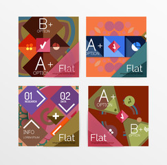 Set of abstract geometric shapes with options